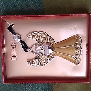 Trifari Christmas Angel Enameled Ornament 2009